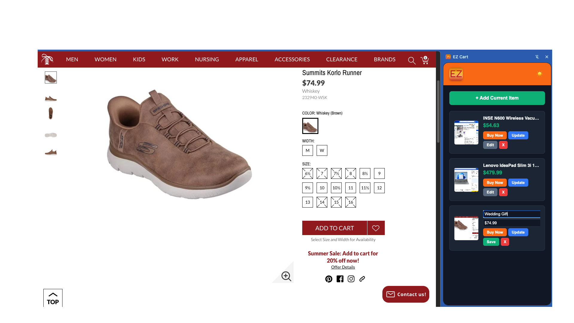 EZ Cart Extension Interface